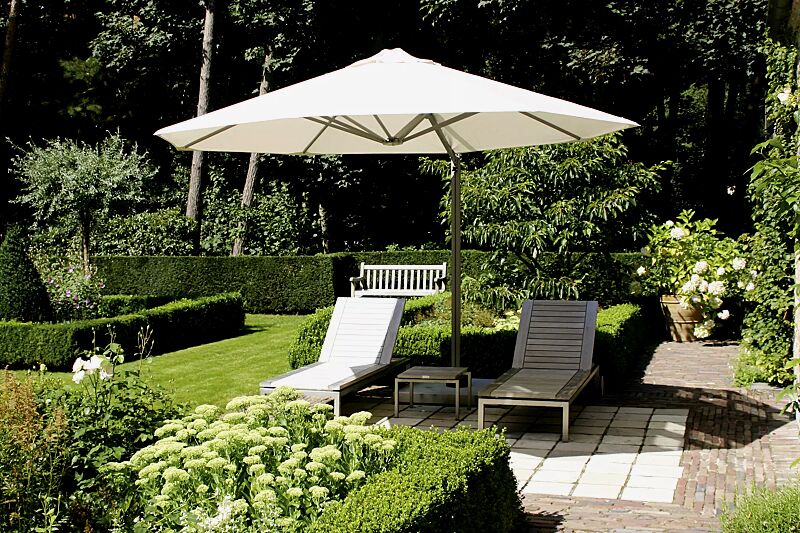 Freiarmschirm SINGLE POLE, achteckig, zum freien Aufstellen