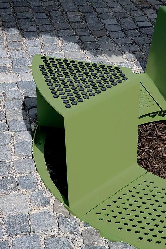 Detail: Sitz mit Kunststoffnoppen