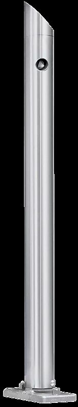 Poller ALAVA mit Schrägkopf, kippbar, mit Dreikantschloss