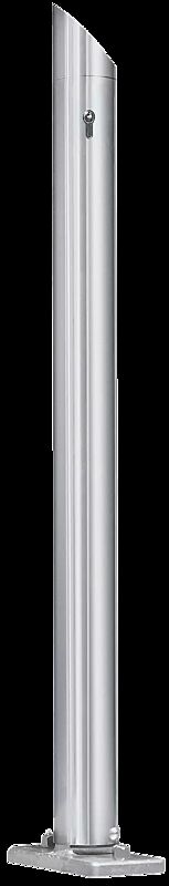 Poller ALAVA mit Schrägkopf, kippbar, mit Profilhalbzylinderschloss 30/10