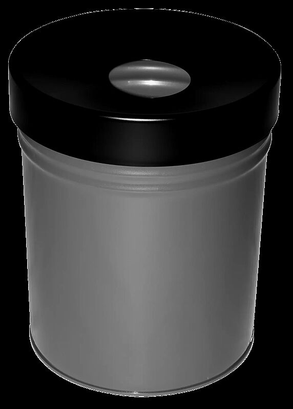 Abfallbehälter FIRE EX, zum freien Aufstellen, 30 Liter, in graualuminium ähnlich RAL 9007