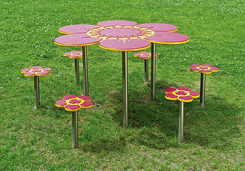Spieltisch SOMMERWIESE mit 6 Sitzen