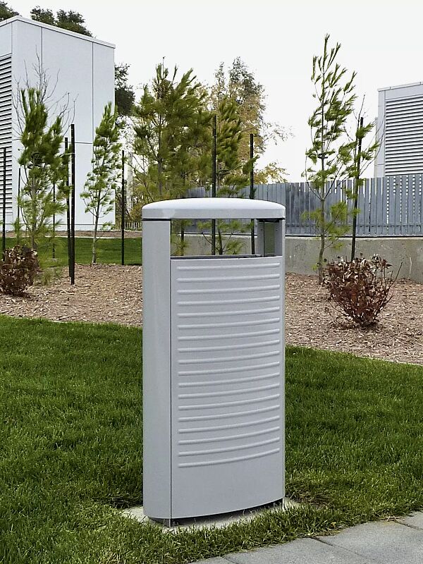 Abfallbehälter BASIC in RAL 9002 grauweiß