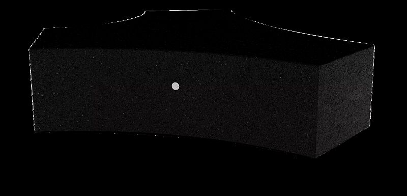 Sitzbank DEMETRA YPSILON aus rekonstituiertem Marmor, in schwarz ebano