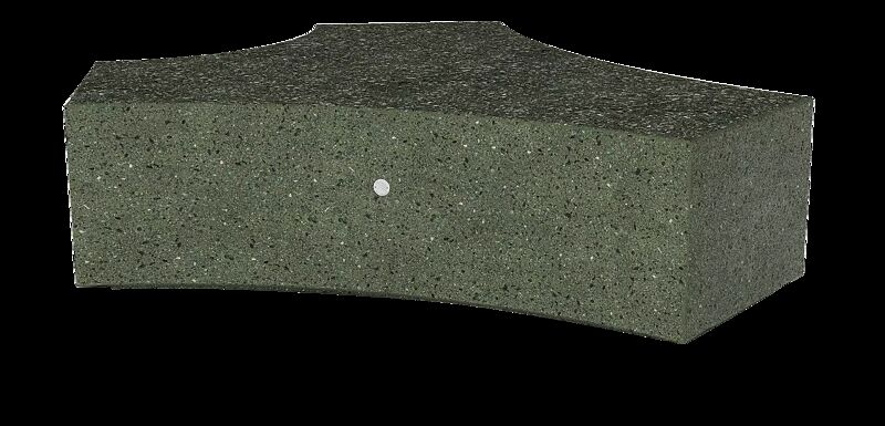 Sitzbank DEMETRA YPSILON aus rekonstituiertem Marmor, in grün alpi