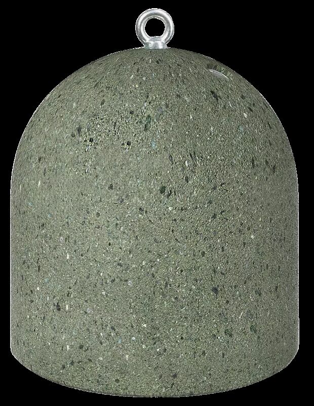 Poller TITANO aus rekonstituiertem Marmor sandgestrahlt, in grün alpi