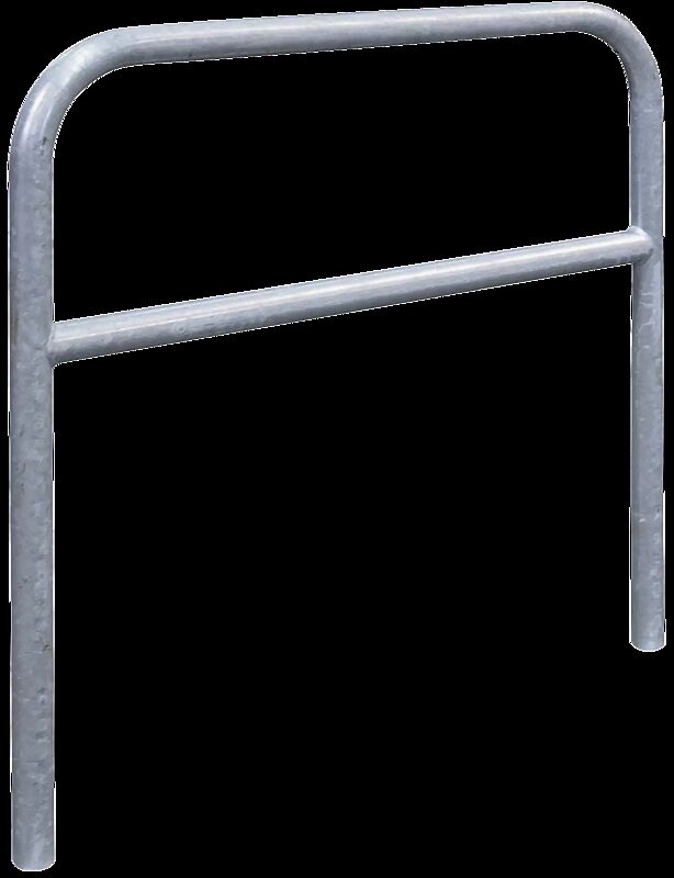 Anlehnbügel FLORIDA mit Quersteg, zum Einbetonieren, Breite 1000 mm, feuerverzinkt
