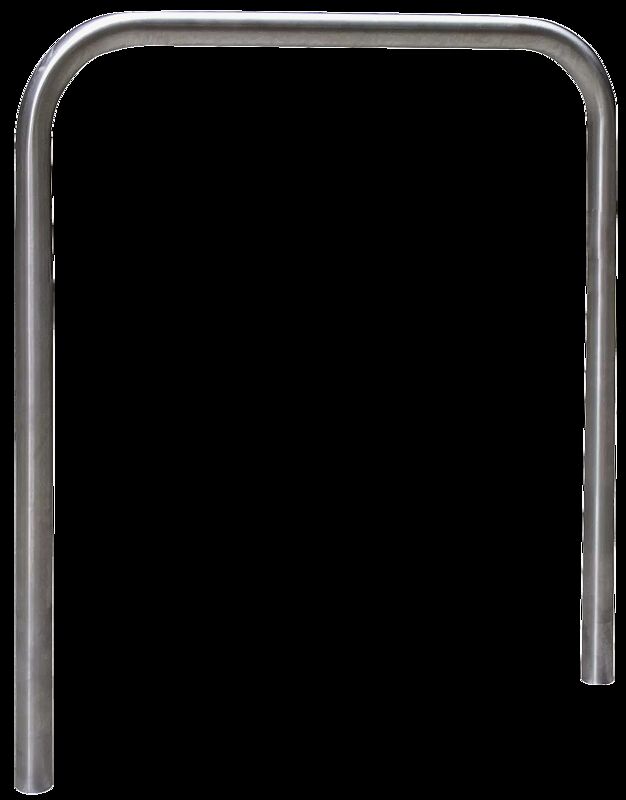 Anlehnbügel FLORIDA ohne Quersteg, zum Einbetonieren bzw. zum Aufdübeln bei -200 mm, Breite 1000 mm, Edelstahl