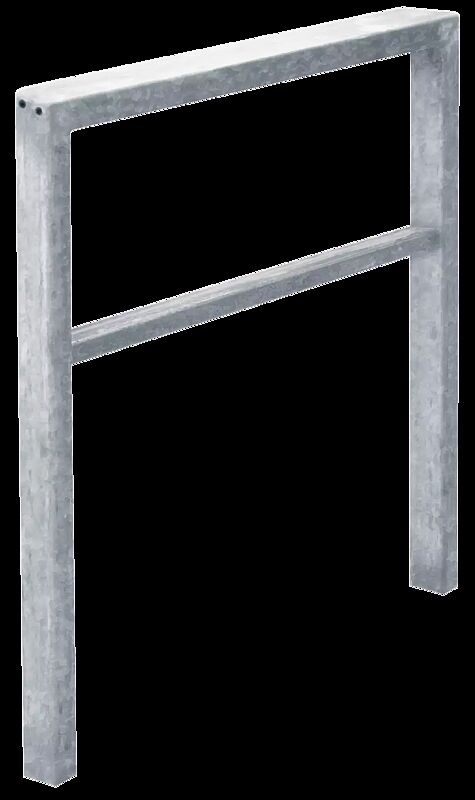 Anlehnbügel ELGIN mit Quersteg, zum Einbetonieren, Breite 850 mm, feuerverzinkt