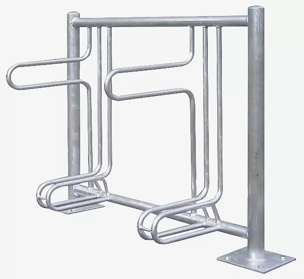 Fahrradständer ADELAIDE einseitig, zum Aufdübeln, 2 Stellplätze, feuerverzinkt