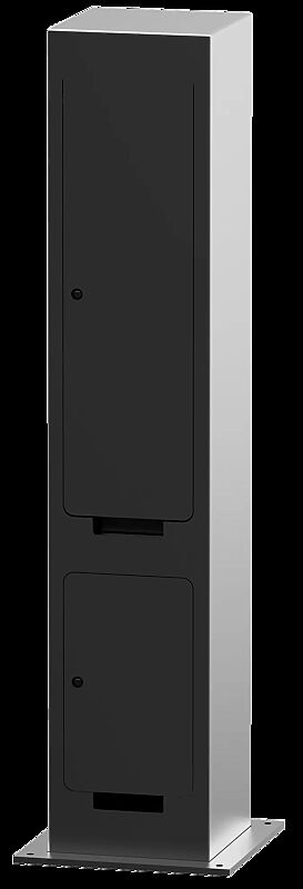 Versorgungspoller TIELT zur Energie- und Wasserversorgung, Höhe 1500 mm, in DB 703 eisenglimmer