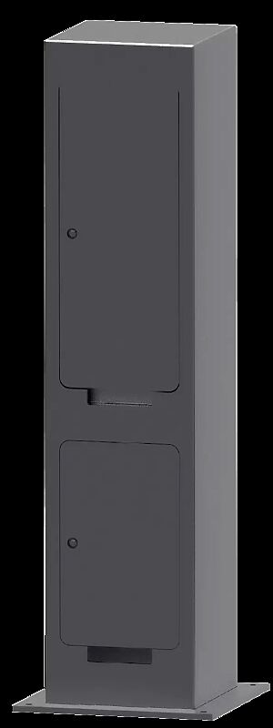 Versorgungspoller TIELT zur Energie- und Wasserversorgung, Höhe 1300 mm, in DB 703 eisenglimmer