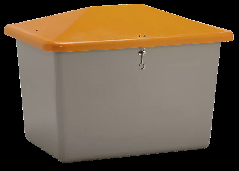 Streugutbehälter STREW ohne Entnahmeöffnung, 700 Liter, Korpus in grau