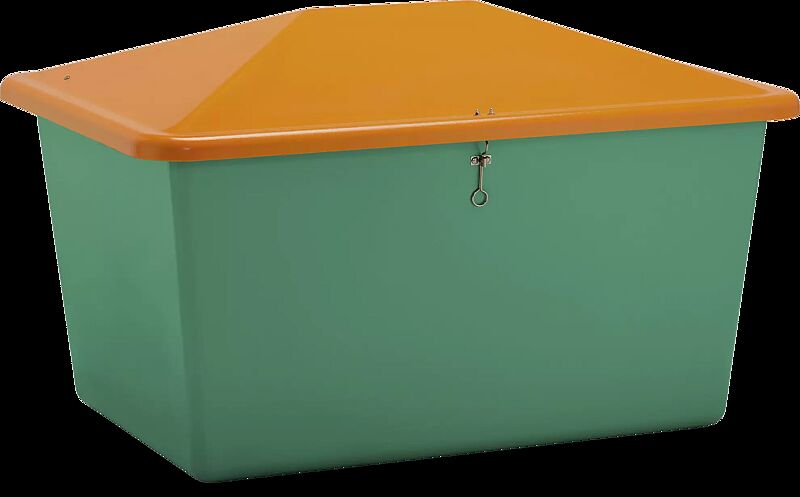 Streugutbehälter STREW ohne Entnahmeöffnung, 1100 Liter, Korpus in grün