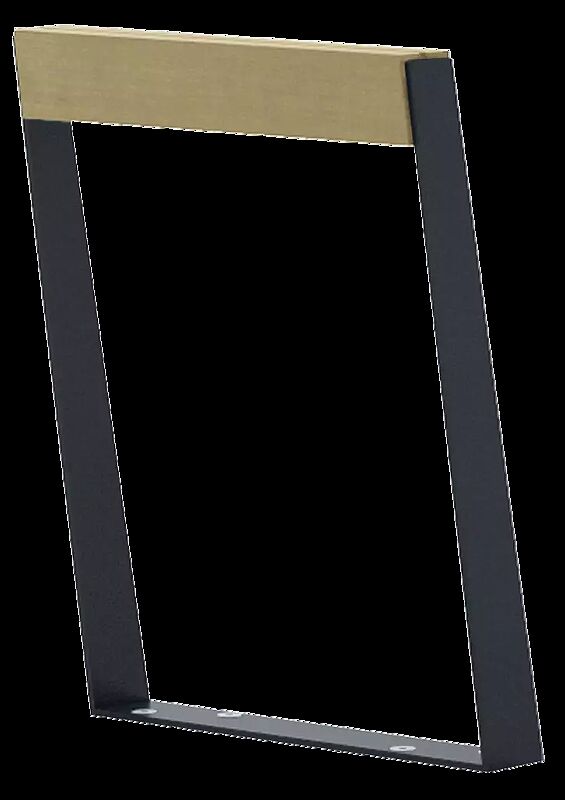 Anlehnbügel BIKEBLOCQ mit Robinien-Holzlatte, Stahlteile in RAL 7016 anhtrazitgrau