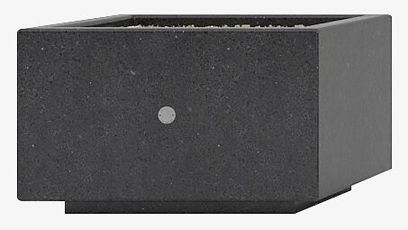 Pflanzbehälter KUBB MONO aus Marmor, in schwarz ebano