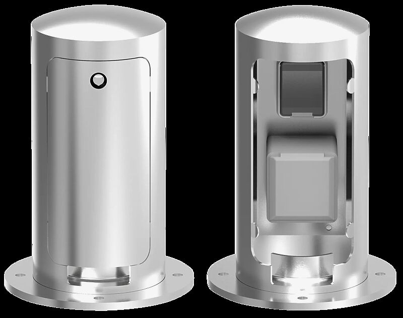 Energie-Versorgungspoller BADAJOZ MINI PLUS, Edelstahl