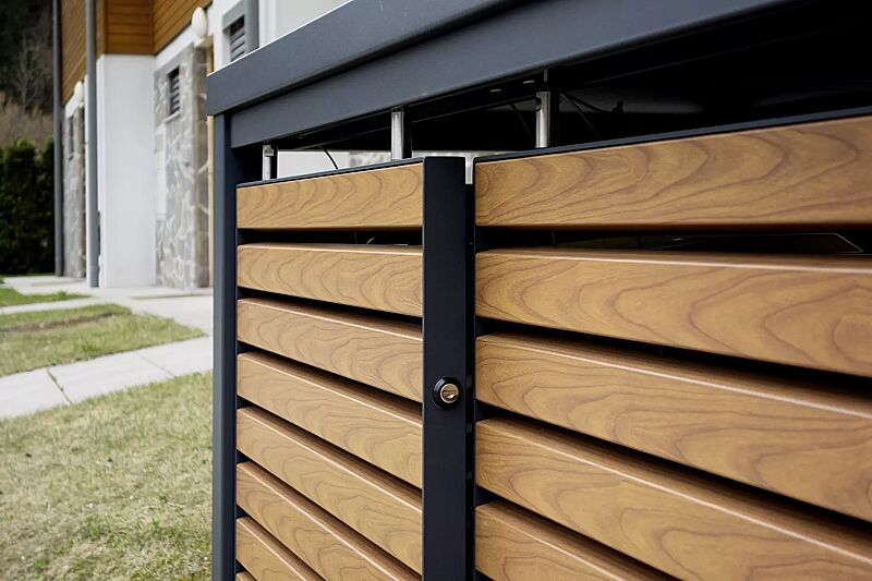 Detail: Zylinderschloss mit Schließzylinder rund