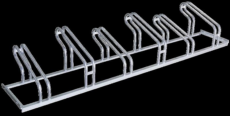 Fahrradständer UNIVERSAL einseitig 90°, 6 Stellplätze, feuerverzinkt