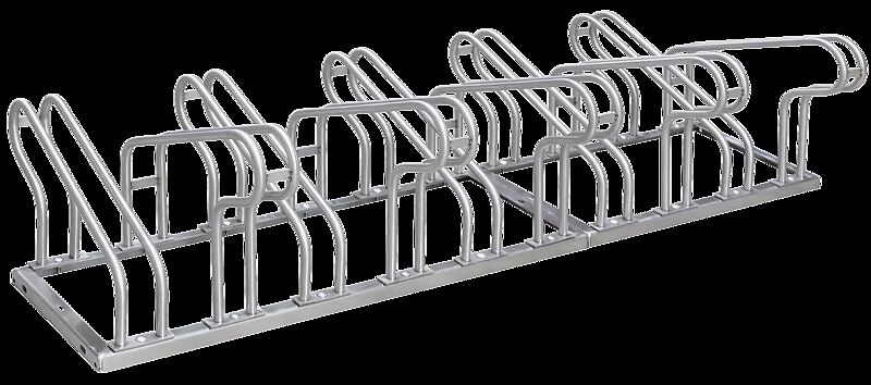 Fahrradständer UNIVERSAL doppelseitig 90°, 10 Stellplätze, Edelstahl