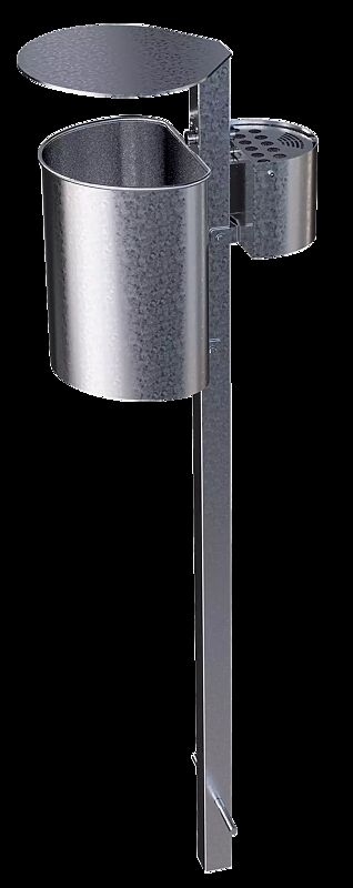 Abfallbehälter ASPEN, aus Vollblech, feuerverzinkt