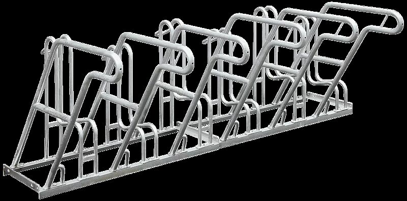 Fahrradständer RIVERSIDE, einseitig, 6 Stellplätze, 6 Anlehnbügel