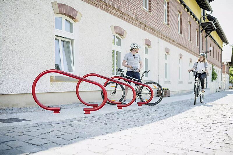 Anlehnbügel OPEN in RAL 3003 rubinrot