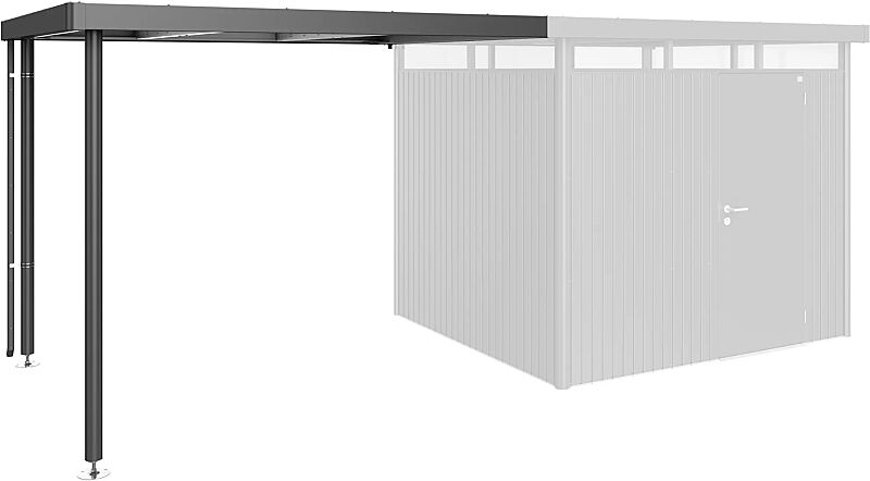 Seitendach für Gerätehaus HighLine®, Modell 3 in dunkelgrau-metallic