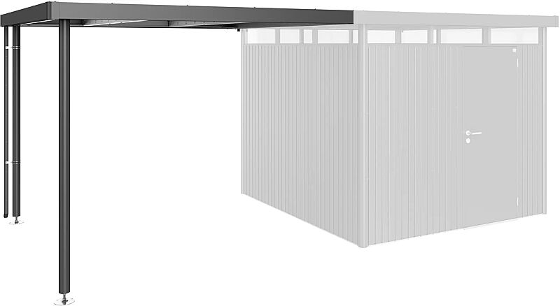 Seitendach für Gerätehaus HighLine®, Modell 4 in dunkelgrau-metallic
