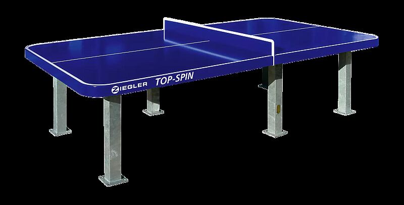 Tischtennisplatte TOP-SPIN, zum Aufdübeln, in RAL 5002 ultraminblau