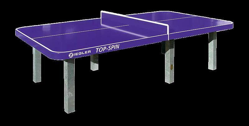 Tischtennisplatte TOP-SPIN, zum Einbetonieren, in RAL 4005 blaulila