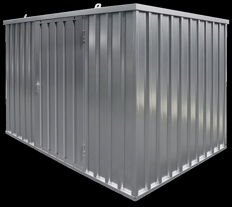 Materialcontainer BOSVILLE, Modell 3, feuerverzinkt, ohne Boden, Einflügeltür an Längsseite