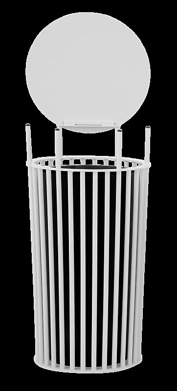 Abfallbehälter ANZIO in RAL 9003 signalweiß