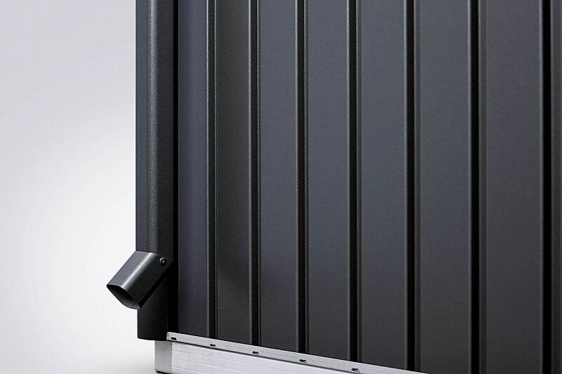 Regenfallrohr-Set, dunkelgrau-metallic