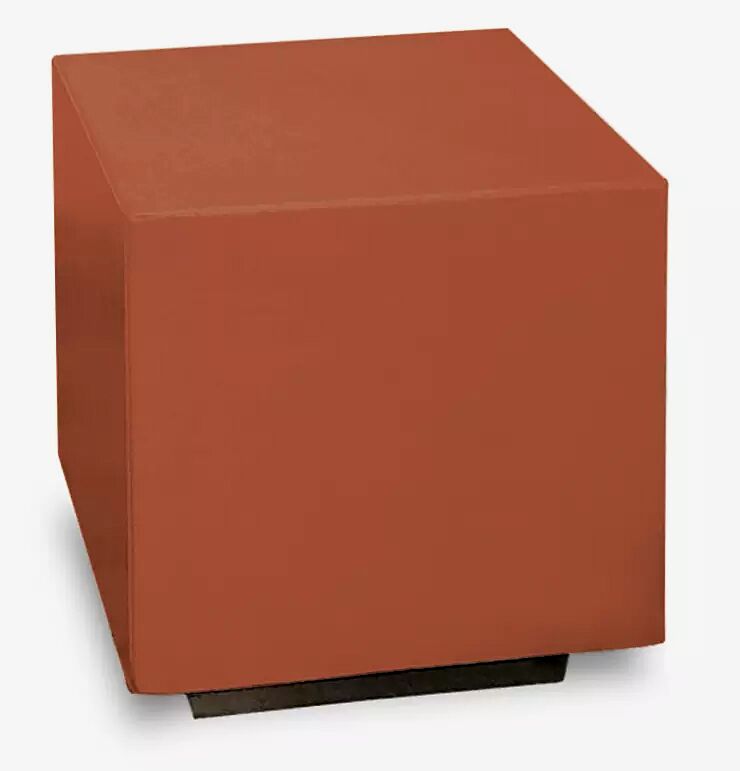 Poller TEKTIT aus Sichtbeton, in ziegelrot