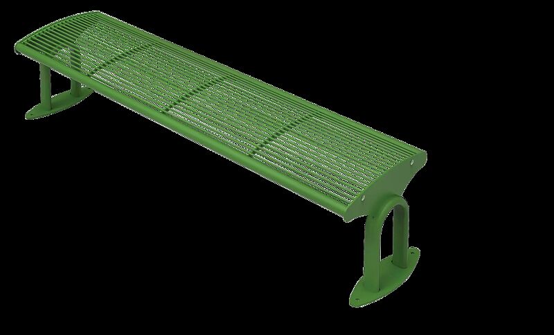 Sitzbank TAURUS ohne Rückenlehne, in RAL 6018 gelbgrün