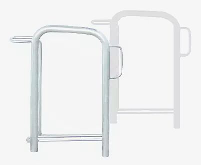 Fahrradparker MISSOURI einseitig 45°, tief, zum Aufdübeln bei -250 mm, feuerverzinkt