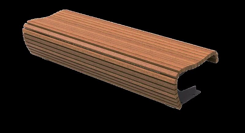 Sitzbank FLOW ohne Rückenlehne, einseitig, Stahlteile in RAL 7016 anthrazitgrau