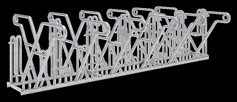 Fahrradständer MODESTA doppelseitig, 12 Stellplätze, 12 Anlehnbügel