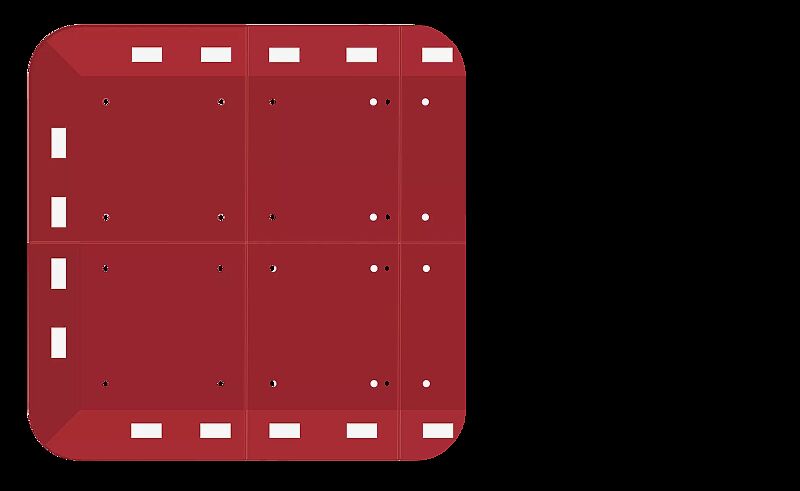 Temposchwelle BERLINER KISSEN, 8-teilig, rotbraun