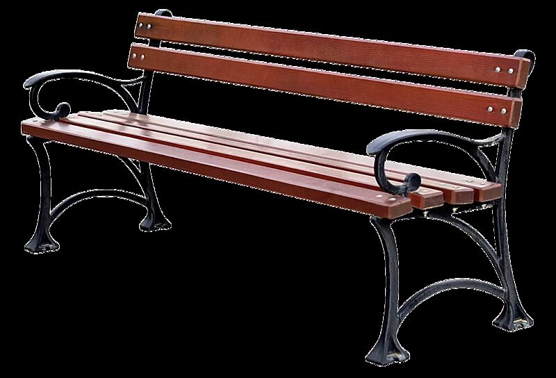 Sitzbank PIENZA,  Stahlteile in RAL 9005 tiefschwarz