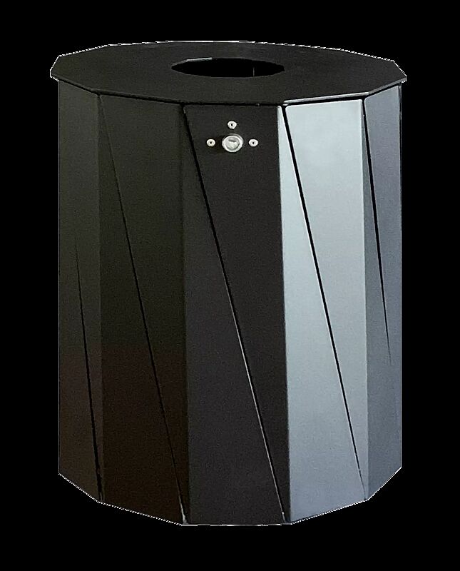 Abfallbehälter TENBY, 50 Liter, in RAL 7016 anthrazitgrau