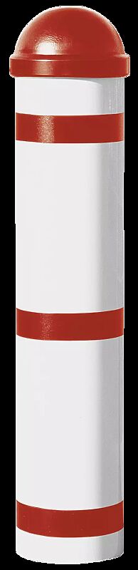Rammschutzpoller SANTANDER zum Einbetonieren, rot-weiß