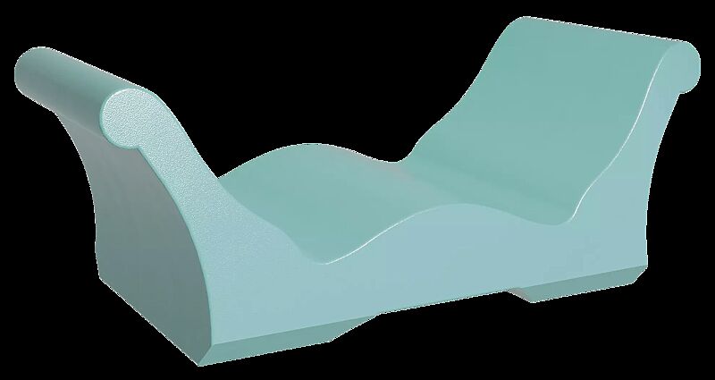 Doppelliegebank COMMUNICATION GERNI in RAL 6027 lichtgrün