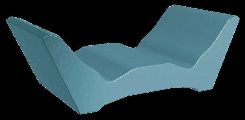 Doppelliegebank COMMUNICATION WEST in RAL 5021 wasserblau