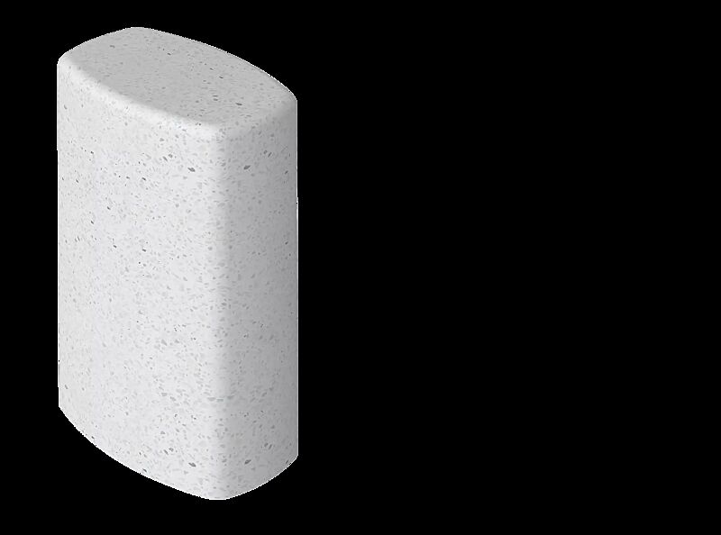 Poller DENZ aus rekonstituiertem Marmor, in weiß carrara