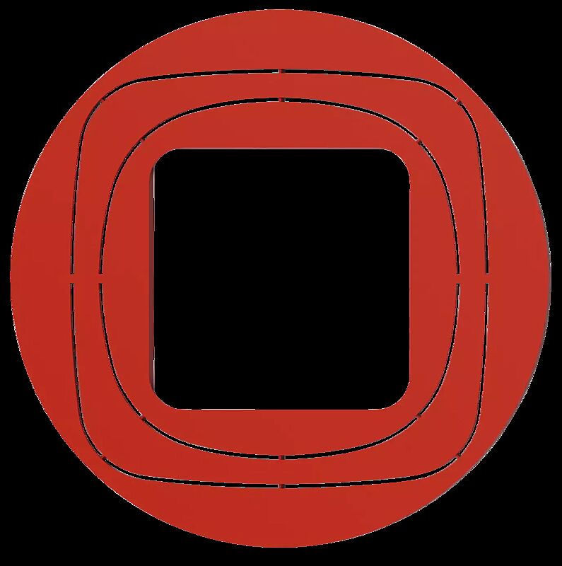 Baumschutzrost EL PASO, Außendurchmesser 1440 mm, in RAL 3000 feuerrot