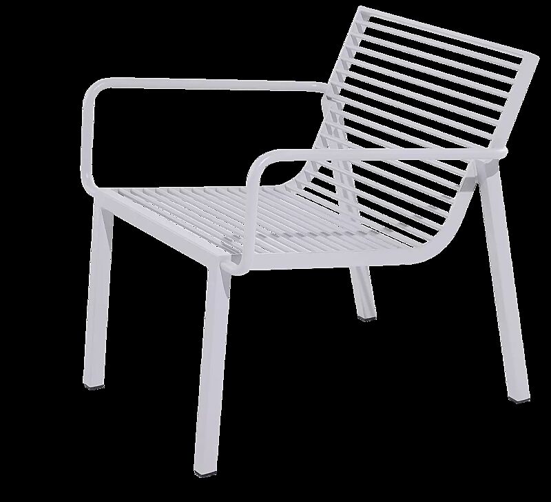 Sitz STACK mit Rückenlehne und Armlehnen, in RAL 7035 lichtgrau