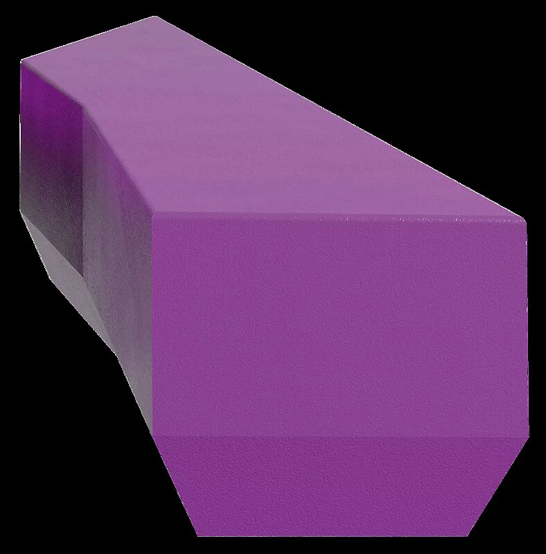 Sitzbank JUST big, Ausführung rechts, in RAL 4006 verkehrspurpur