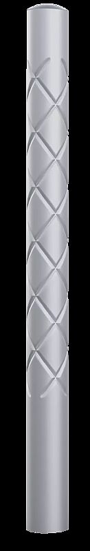 Poller STRIUM CAPITAN mit Rundkopf, in RAL 7035 lichtgrau